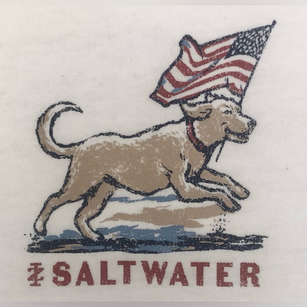 IZOD Saltwater Americana Crew Neck Classic Fit Graphic T-Shirt size Large NWT - Picture 5 of 9